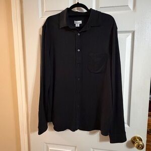 Daniel Hechter Men's NWT Black Button-Down Modal Blend Shirt